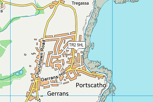TR2 5HL map - OS VectorMap District (Ordnance Survey) TR2 5HL map - OS VectorMap District (Ordnance Survey)