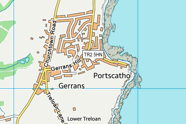 TR2 5HN map - OS VectorMap District (Ordnance Survey) TR2 5HN map - OS VectorMap District (Ordnance Survey)