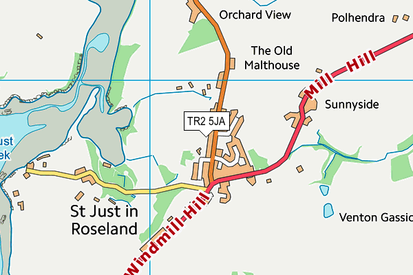 TR2 5JA map - OS VectorMap District (Ordnance Survey) TR2 5JA map - OS VectorMap District (Ordnance Survey)