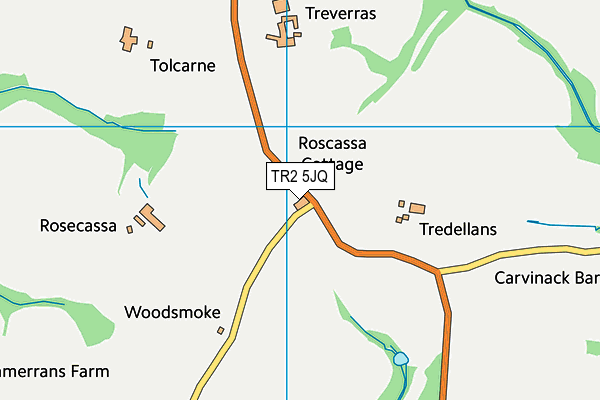 TR2 5JQ map - OS VectorMap District (Ordnance Survey) TR2 5JQ map - OS VectorMap District (Ordnance Survey)