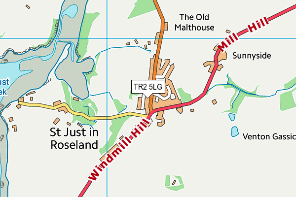 TR2 5LG map - OS VectorMap District (Ordnance Survey) TR2 5LG map - OS VectorMap District (Ordnance Survey)