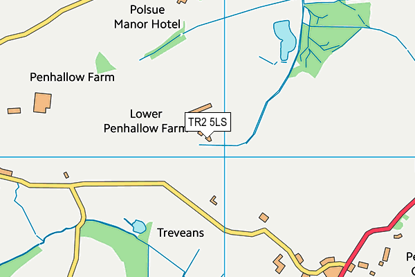 TR2 5LS map - OS VectorMap District (Ordnance Survey) TR2 5LS map - OS VectorMap District (Ordnance Survey)