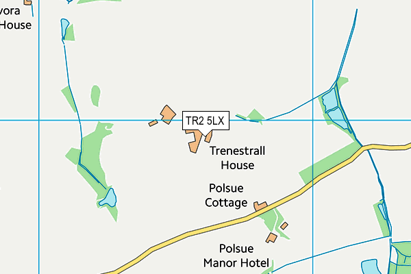 TR2 5LX map - OS VectorMap District (Ordnance Survey)