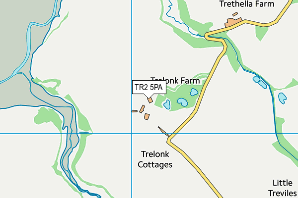 TR2 5PA map - OS VectorMap District (Ordnance Survey) TR2 5PA map - OS VectorMap District (Ordnance Survey)