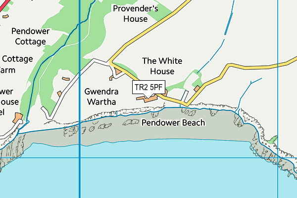 TR2 5PF map - OS VectorMap District (Ordnance Survey)