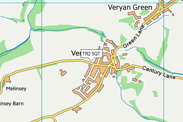TR2 5QT map - OS VectorMap District (Ordnance Survey) TR2 5QT map - OS VectorMap District (Ordnance Survey)