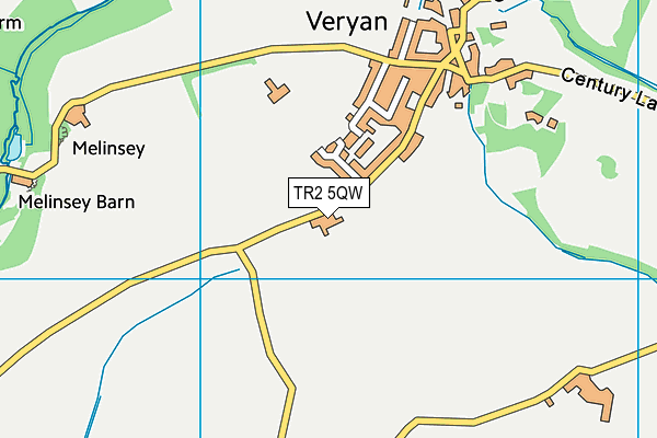 TR2 5QW map - OS VectorMap District (Ordnance Survey) TR2 5QW map - OS VectorMap District (Ordnance Survey)