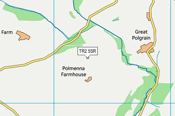 TR2 5SR map - OS VectorMap District (Ordnance Survey) TR2 5SR map - OS VectorMap District (Ordnance Survey)