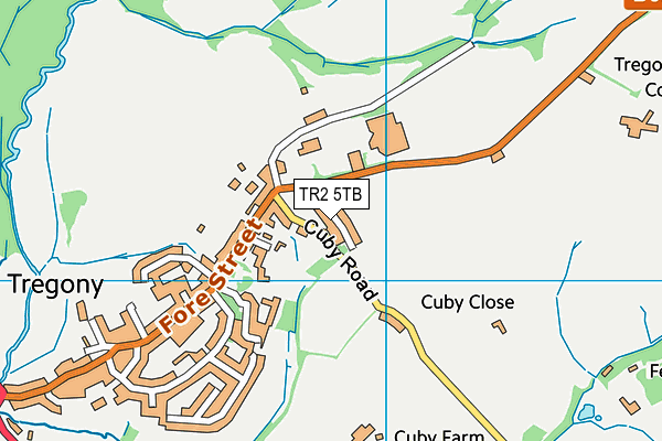 TR2 5TB map - OS VectorMap District (Ordnance Survey)