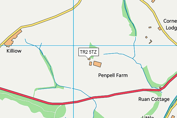 TR2 5TZ map - OS VectorMap District (Ordnance Survey) TR2 5TZ map - OS VectorMap District (Ordnance Survey)