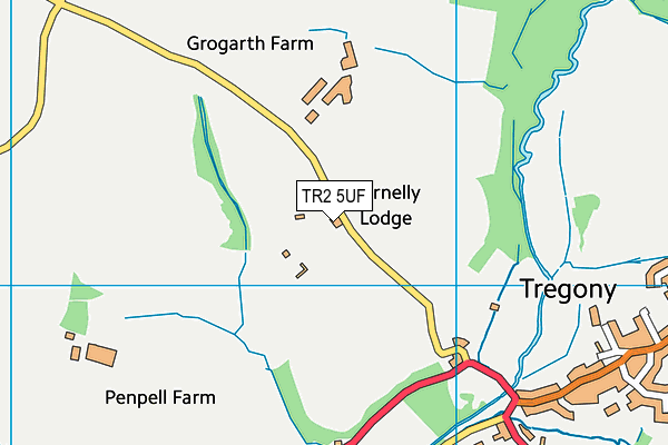 TR2 5UF map - OS VectorMap District (Ordnance Survey) TR2 5UF map - OS VectorMap District (Ordnance Survey)