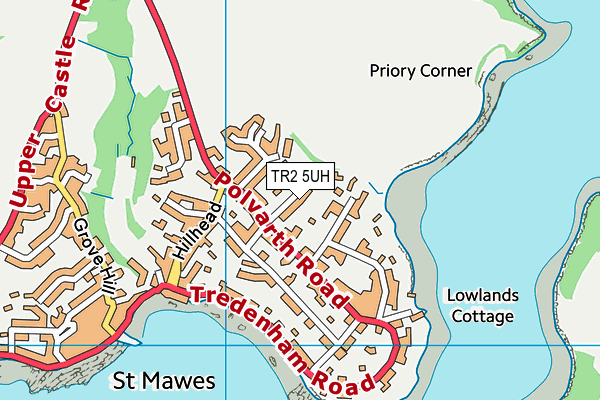TR2 5UH map - OS VectorMap District (Ordnance Survey) TR2 5UH map - OS VectorMap District (Ordnance Survey)
