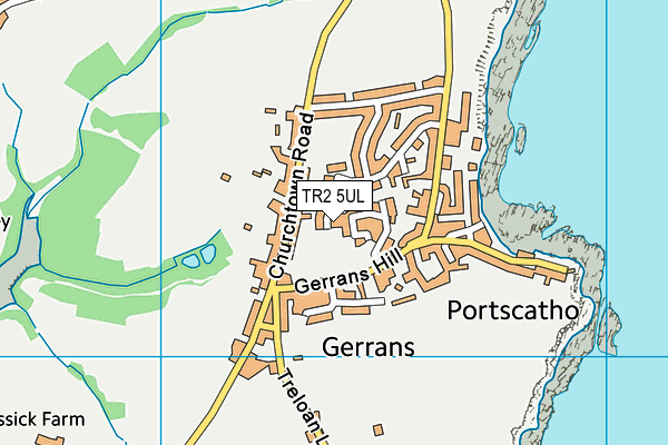 TR2 5UL map - OS VectorMap District (Ordnance Survey) TR2 5UL map - OS VectorMap District (Ordnance Survey)