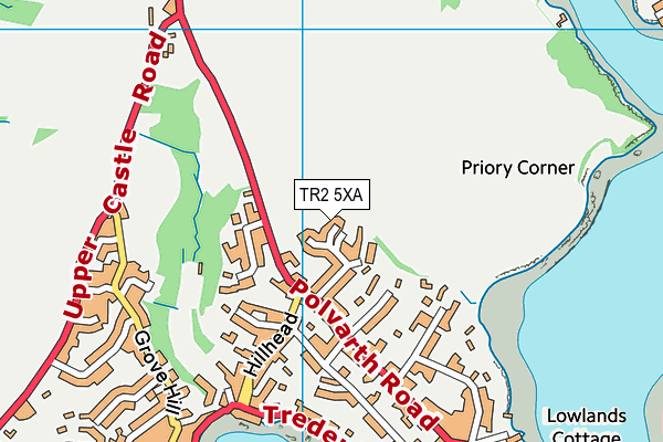 TR2 5XA map - OS VectorMap District (Ordnance Survey) TR2 5XA map - OS VectorMap District (Ordnance Survey)