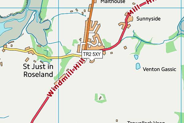 TR2 5XY map - OS VectorMap District (Ordnance Survey) TR2 5XY map - OS VectorMap District (Ordnance Survey)