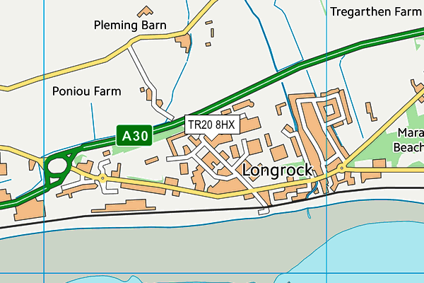 TR20 8HX map - OS VectorMap District (Ordnance Survey)