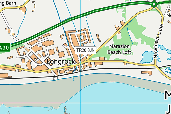TR20 8JN map - OS VectorMap District (Ordnance Survey) TR20 8JN map - OS VectorMap District (Ordnance Survey)