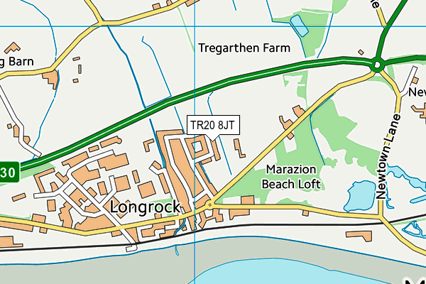 TR20 8JT map - OS VectorMap District (Ordnance Survey) TR20 8JT map - OS VectorMap District (Ordnance Survey)