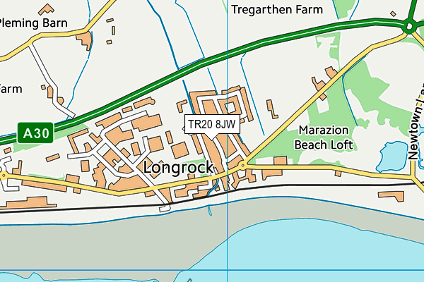 TR20 8JW map - OS VectorMap District (Ordnance Survey) TR20 8JW map - OS VectorMap District (Ordnance Survey)