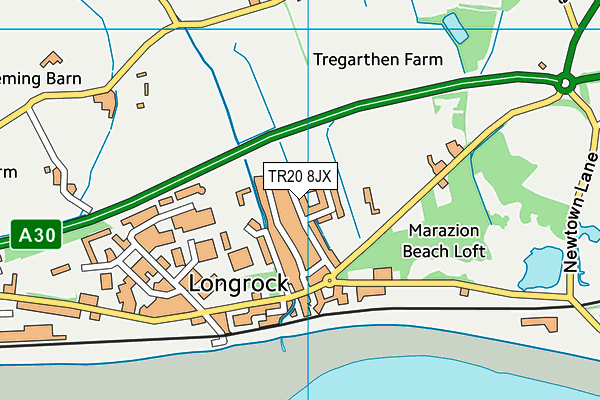 TR20 8JX map - OS VectorMap District (Ordnance Survey) TR20 8JX map - OS VectorMap District (Ordnance Survey)