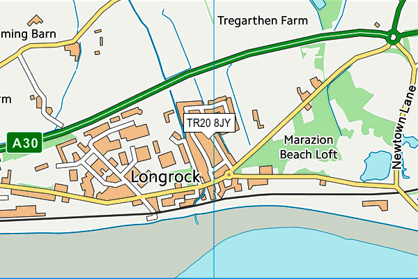 TR20 8JY map - OS VectorMap District (Ordnance Survey) TR20 8JY map - OS VectorMap District (Ordnance Survey)