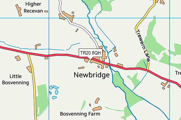 TR20 8QH map - OS VectorMap District (Ordnance Survey) TR20 8QH map - OS VectorMap District (Ordnance Survey)