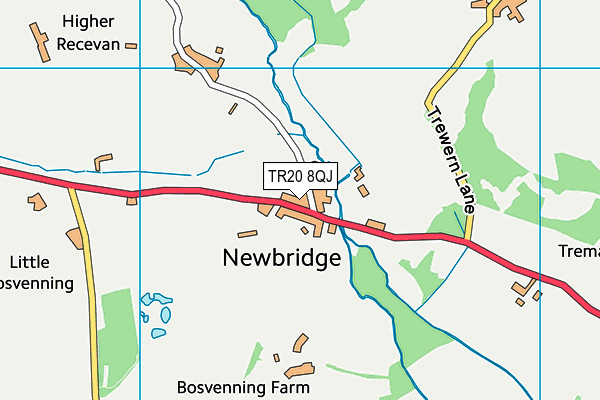 TR20 8QJ map - OS VectorMap District (Ordnance Survey) TR20 8QJ map - OS VectorMap District (Ordnance Survey)