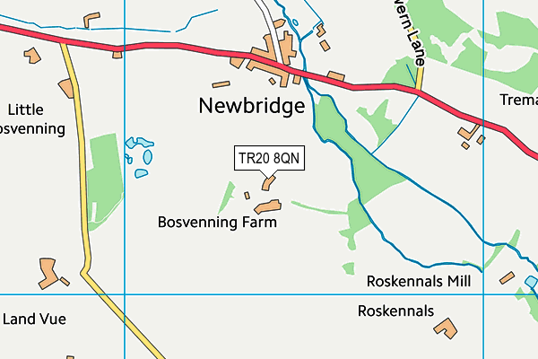 TR20 8QN map - OS VectorMap District (Ordnance Survey) TR20 8QN map - OS VectorMap District (Ordnance Survey)