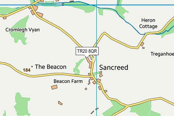 TR20 8QR map - OS VectorMap District (Ordnance Survey) TR20 8QR map - OS VectorMap District (Ordnance Survey)