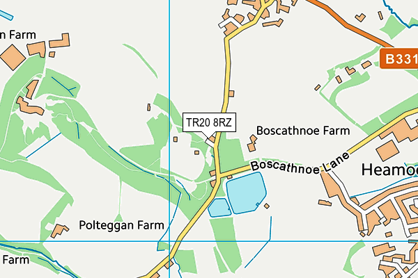 TR20 8RZ map - OS VectorMap District (Ordnance Survey) TR20 8RZ map - OS VectorMap District (Ordnance Survey)