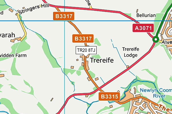 TR20 8TJ map - OS VectorMap District (Ordnance Survey) TR20 8TJ map - OS VectorMap District (Ordnance Survey)