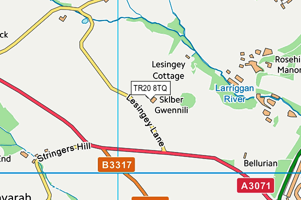 TR20 8TQ map - OS VectorMap District (Ordnance Survey) TR20 8TQ map - OS VectorMap District (Ordnance Survey)