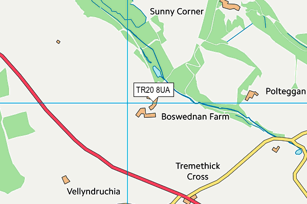 TR20 8UA map - OS VectorMap District (Ordnance Survey) TR20 8UA map - OS VectorMap District (Ordnance Survey)