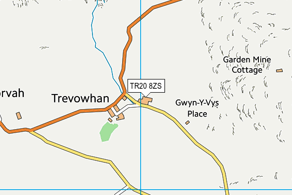 TR20 8ZS map - OS VectorMap District (Ordnance Survey) TR20 8ZS map - OS VectorMap District (Ordnance Survey)