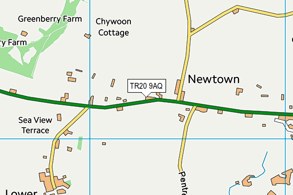 TR20 9AQ map - OS VectorMap District (Ordnance Survey) TR20 9AQ map - OS VectorMap District (Ordnance Survey)