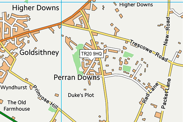 TR20 9HQ map - OS VectorMap District (Ordnance Survey) TR20 9HQ map - OS VectorMap District (Ordnance Survey)