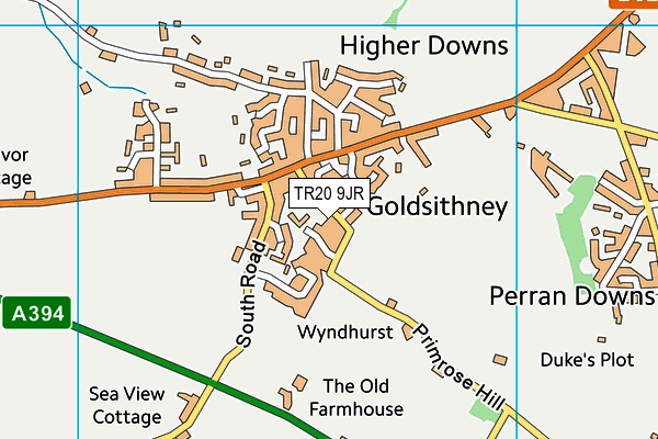 TR20 9JR map - OS VectorMap District (Ordnance Survey) TR20 9JR map - OS VectorMap District (Ordnance Survey)