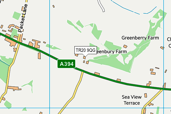 TR20 9QG map - OS VectorMap District (Ordnance Survey) TR20 9QG map - OS VectorMap District (Ordnance Survey)