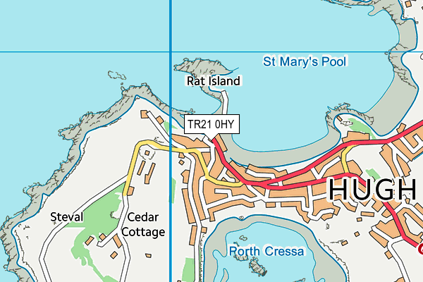 TR21 0HY map - OS VectorMap District (Ordnance Survey)