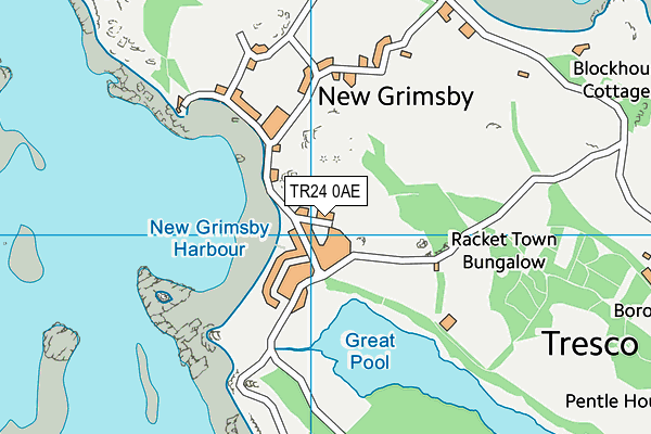 TR24 0AE map - OS VectorMap District (Ordnance Survey) TR24 0AE map - OS VectorMap District (Ordnance Survey)
