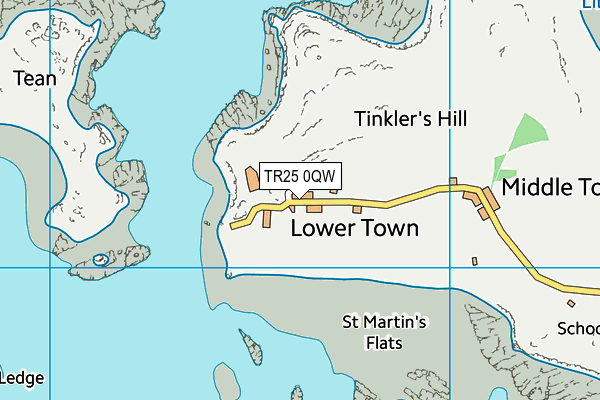 TR25 0QW map - OS VectorMap District (Ordnance Survey) TR25 0QW map - OS VectorMap District (Ordnance Survey)