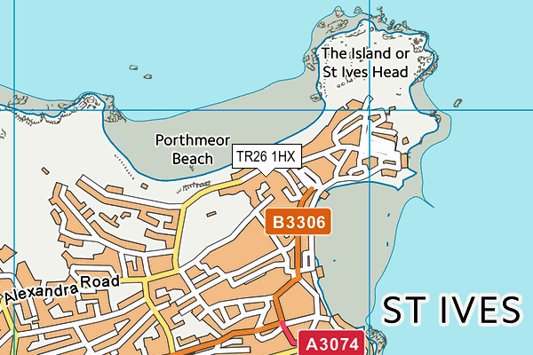 TR26 1HX map - OS VectorMap District (Ordnance Survey) TR26 1HX map - OS VectorMap District (Ordnance Survey)