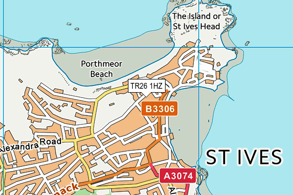 TR26 1HZ map - OS VectorMap District (Ordnance Survey) TR26 1HZ map - OS VectorMap District (Ordnance Survey)