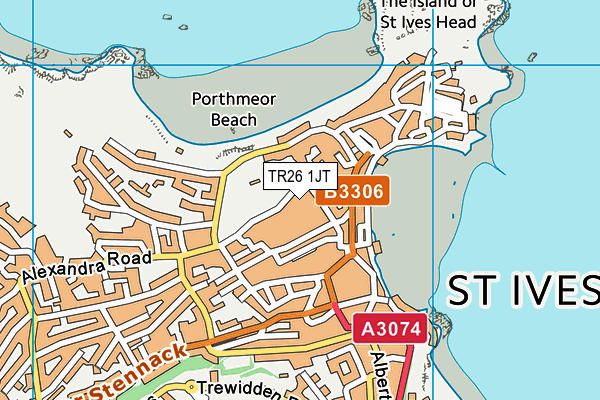 TR26 1JT map - OS VectorMap District (Ordnance Survey) TR26 1JT map - OS VectorMap District (Ordnance Survey)