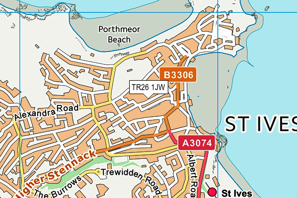 TR26 1JW map - OS VectorMap District (Ordnance Survey) TR26 1JW map - OS VectorMap District (Ordnance Survey)