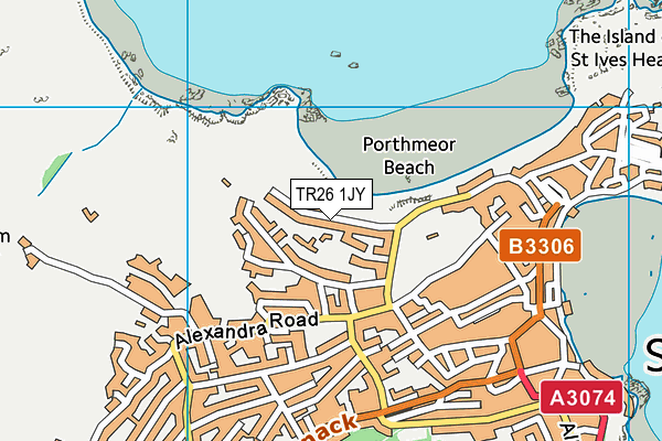 TR26 1JY map - OS VectorMap District (Ordnance Survey) TR26 1JY map - OS VectorMap District (Ordnance Survey)