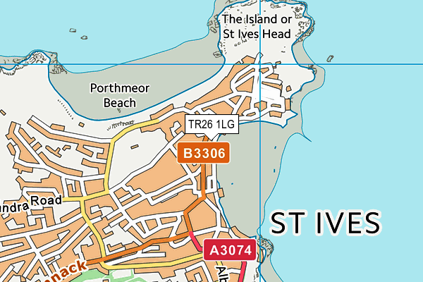 TR26 1LG map - OS VectorMap District (Ordnance Survey)