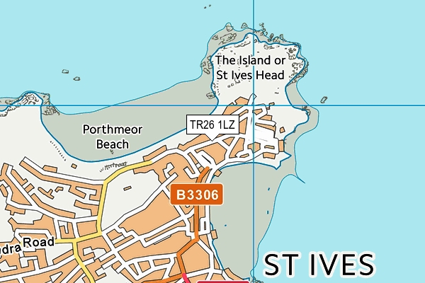 TR26 1LZ map - OS VectorMap District (Ordnance Survey) TR26 1LZ map - OS VectorMap District (Ordnance Survey)