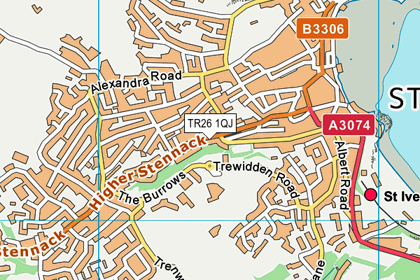 TR26 1QJ map - OS VectorMap District (Ordnance Survey) TR26 1QJ map - OS VectorMap District (Ordnance Survey)