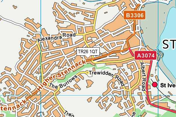 TR26 1QT map - OS VectorMap District (Ordnance Survey) TR26 1QT map - OS VectorMap District (Ordnance Survey)